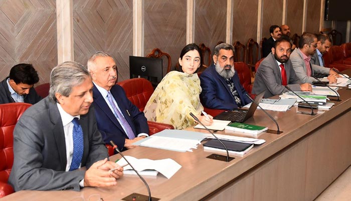 Law Minister Azam Nazeer Tarar speaks during the meeting of National Assembly Standing Committee on Law and Justice in Islamabad on March 29, 2023. —Twitter/@NA_Committees