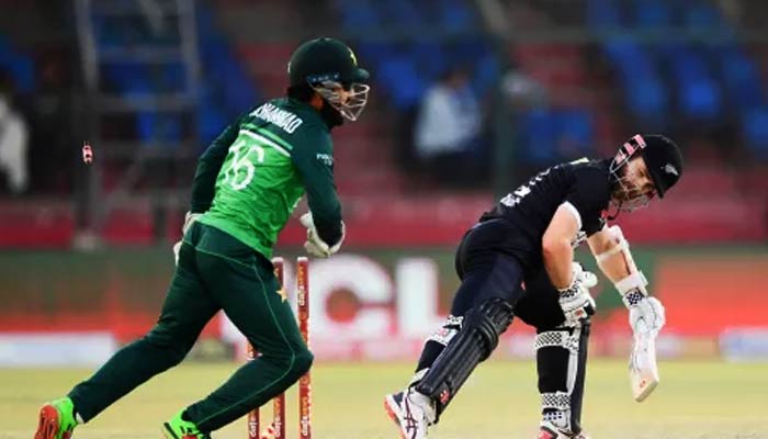 Kane Williamson is bowled out during a match between Pakistan and New Zealand. — AFP/File