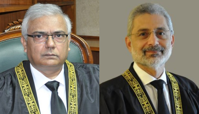 Justice Amin-ud-Din Khan (left) and Justice Qazi Faez Isa. — Supreme Court website