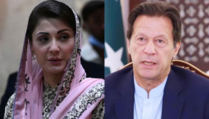 PML-N Senior Vice President Maryam Nawaz (Left) and PTI Chairman Imran Khan. — AFP/PID/File