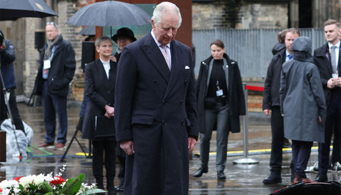 King Charles lays wreath for WWII bombing victims in Hamburg