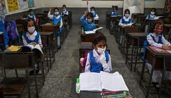 An undated image of students attending classes. — AFP