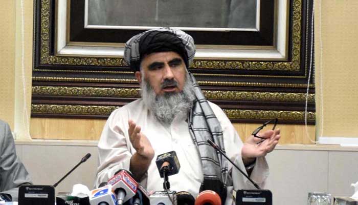Federal Din İşleri ve Dinler Arası Uyum Bakanı Müftü Abdul Shakoor, 31 Mayıs 2022 Salı günü İslamabad'da düzenlenen basın toplantısında gazetecilere hitap ediyor. — PPI