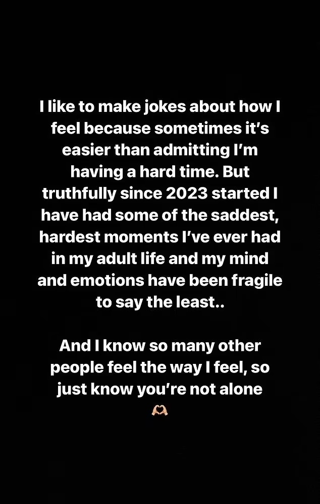 Hailey Bieber speaks of ‘saddest, hardest’ moments of 2023, ‘you’re not alone’