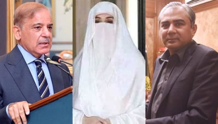 (LR) Başbakan Şehbaz Şerif, eski First Lady Bushra Bibi ve Punjab Kapıcı Baş Bakanı Mohsin Naqvi.  — PID/Instagram/APP/Dosyalar