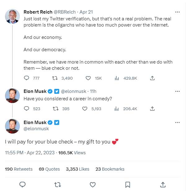 Elon Musk, Twitter'da önemli kişilerin mavi çeklerini mi ödüyor?