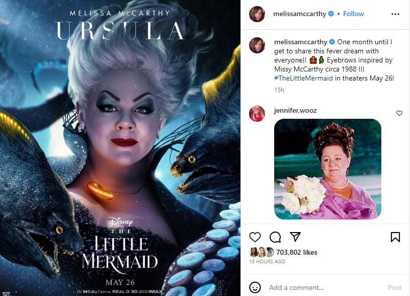 Melissa McCarthy gives fans detailed look at Ursula in new ‘Little ...