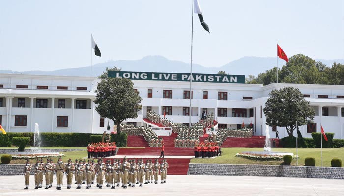 Chief of Army Staff General Asim Munir attends passing out parade of cadets of Pakistan Military Academy (PMA) held in Kakul on April 29, 2023. — ISPR