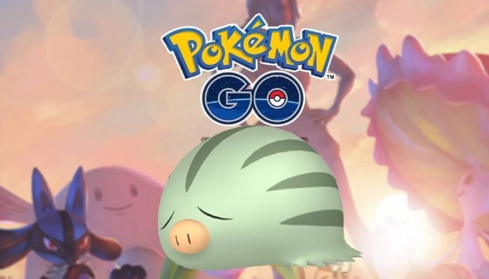 Pokemon serisi için Shiny Swinub'ın resmi çizimi.— The Pokemon Company