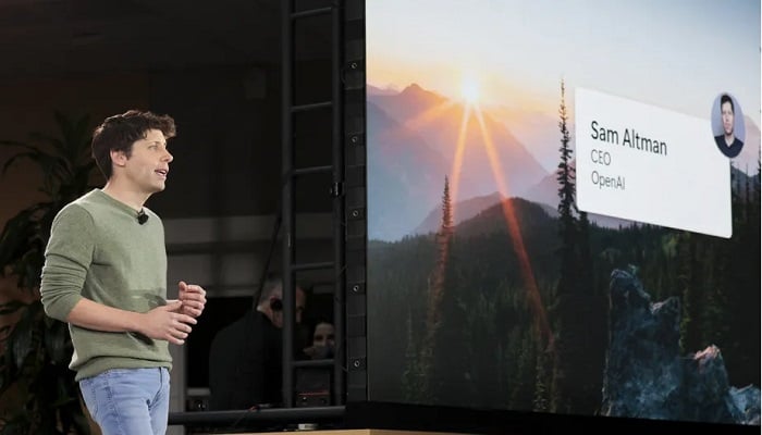 OpenAI CEO Sam Altman speaks during a keynote address announcing ChatGPT integration for Bing at Microsoft in Redmond, Washington, on February 7, 2023.— AFP/File