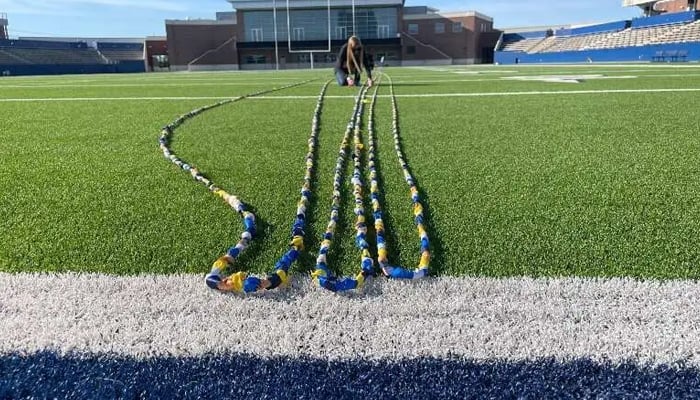 The longest friendship bracelet at a school in Texas, United States. — Guinness World Record