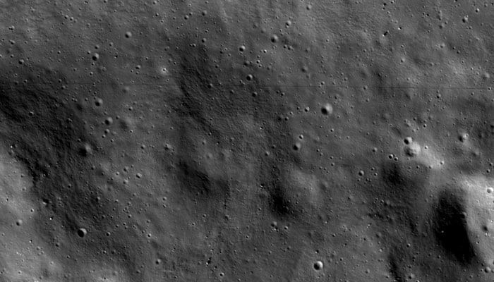 This picture released on April 28, 2023, shows the lunar surface. — Nasa