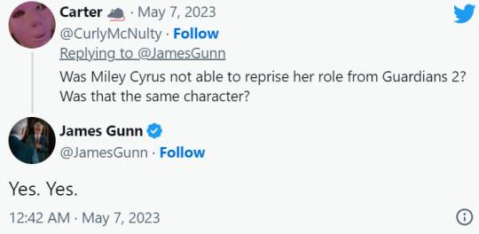 James Gunn opens up about Miley Cyrus cameo in Guardians of the Galaxy Vol 3