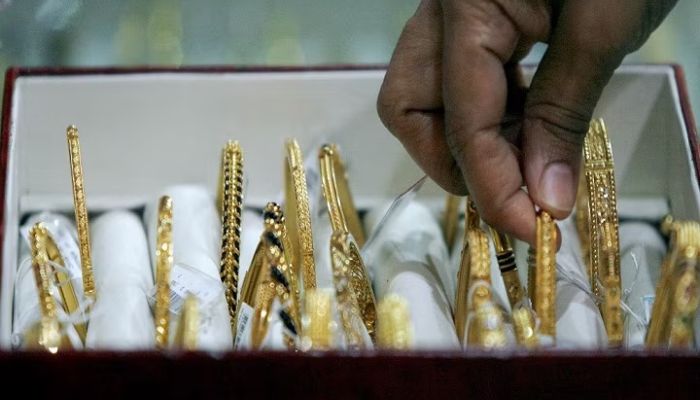 A representational picture of gold jewellery. — AFP/File