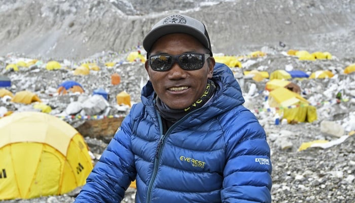 Mountaineer Kami Rita Sherpa, seen here in 2021, has summited Mount Everest a record 27 times. — AFP