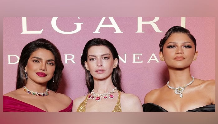 Priyanka Chopra Anne Hathaway and Zendaya attend Bulgari’s event in style