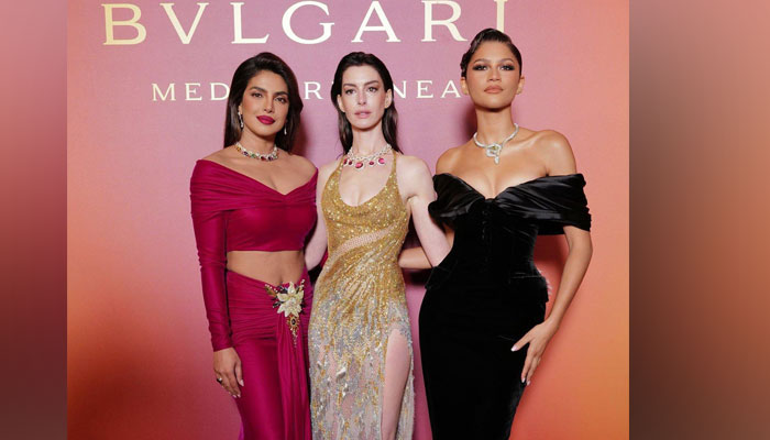 Priyanka Chopra Anne Hathaway and Zendaya attend Bulgari’s event in style