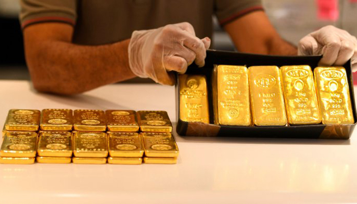 Gold bars are seen in this undated file photo. — AFP