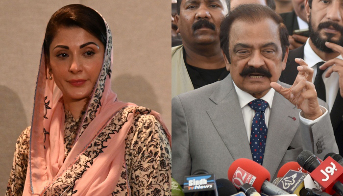 Senior PML-N leaders Maryam Nawaz (left) and Rana Sanaullah. — AFP/APP/File