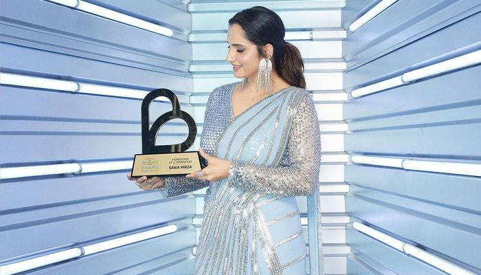 Sania Mirza ‘Bir Neslin İlhamı’ ödülünü kazanmıştır