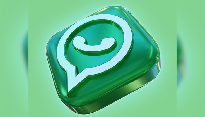 Gambar menunjukkan logo WhatsApp.  — Hapus percikan