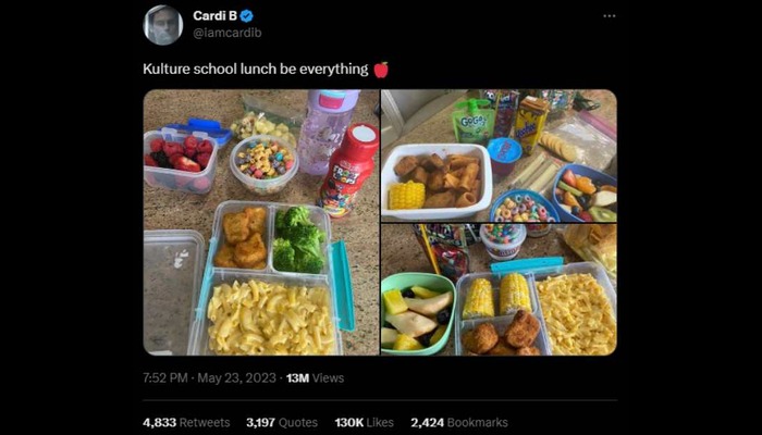 Cardi Bs daughter enjoys lavish school lunches: DETAILS