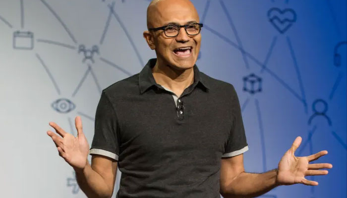 Microsoft CEO Satya Nadella speaks at the company’s Build developer conference in Seattle on May 7, 2018. cnbc.com