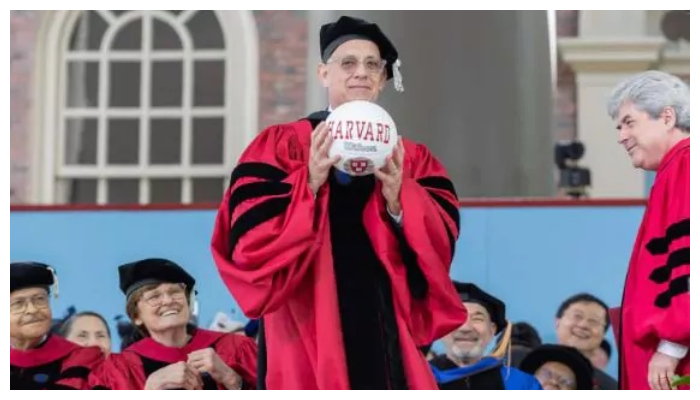 Tom Hanks was honored with a doctorate at the 372nd graduation ceremony of Harvard University