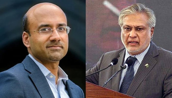 Economist Atif Mian and Finance Minister Ishaq Dar. — Corporate Finance Institute website/APP/Files