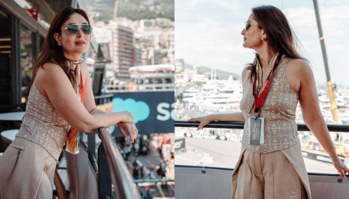 Kareena chills with cricketer Yuvraj Singh at Monaco F1 Grand Prix practice race