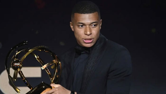 Kylian Mbappe took home Ligue 1s best player award for a record fourth time. AFP