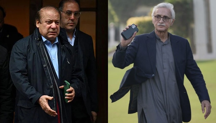 Former prime minister Nawaz Sharif (left) and Pakistan Tehreek-e-Insaf’s (PTI) estranged leader Jahangir Khan Tareen. — AFP/Facebook/File