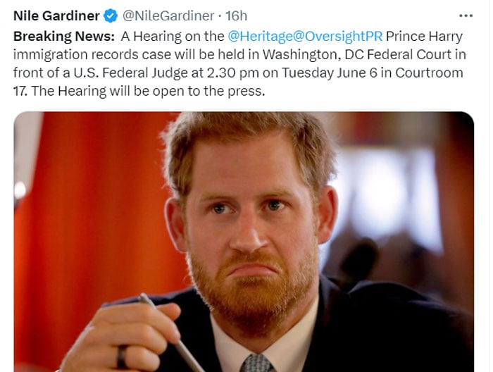 US court to hear case over Prince Harry’s visa after drug admissions next week