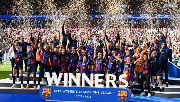 Barcelona crowned champions of Europe with thrilling 3-2 victory over Wolfsburg. Twitter/Barca_Buzz