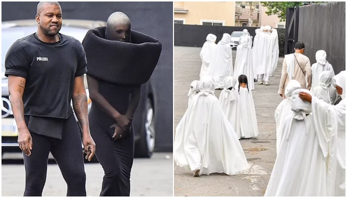 Kanye Wests Sunday Service features The Handmaids Tale styled white gowns