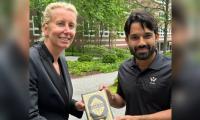 Mohammad Rizwan Gifts Copy Of Holy Quran To His Teacher At Harvard
