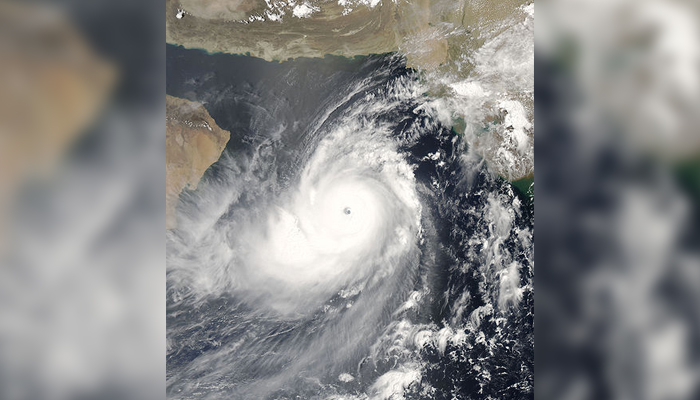 An undated satellite image of Cyclone Gonu. — PMD