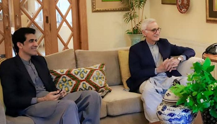 Adviser to the Prime Minister on Sports and Tourism Awn Chaudhry and former PTI leader Jahangir Tareen. — Facebook/Jahangir Tareen