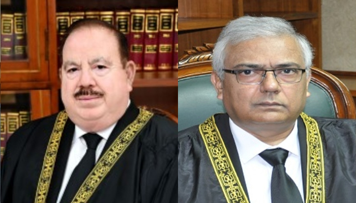 Justice Sardar Tariq Masood (Left) and Justice Amin-Ud-Din Khan. — SC website