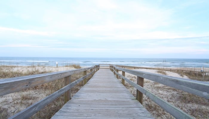 This representational picture shows a boardwalk on a beach. — Unsplash/File