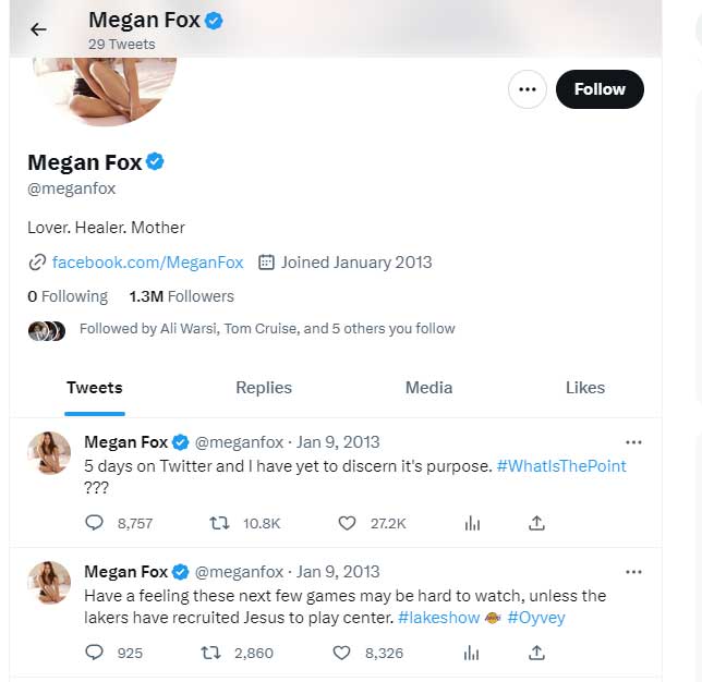 Megan Fox punished for leaving Twitter?