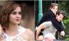 Emma Watson in high spirits as she piggybacks with Ryan Kohn in Venice