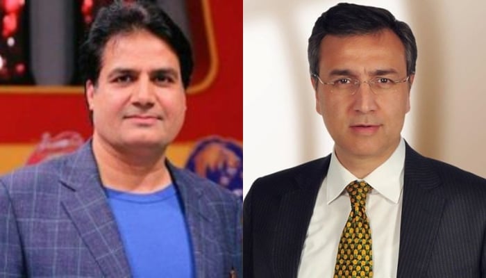 Anchorpersons Sabir Shakir and Moeed Pirzada. — Twitter/Facebook
