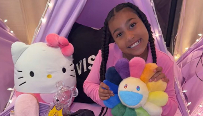 Kim Kardashians daughter North had a slumber party with her friends in celebration of her 10th birthday