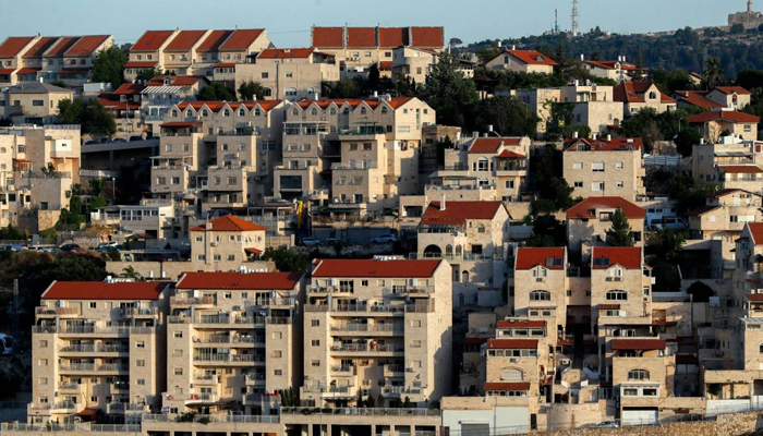 A view of the Jewish settlement of Givat Zeev, between Jerusalem and Ramallah, in the Israeli-occupied West Bank, 10 May 2022. —
