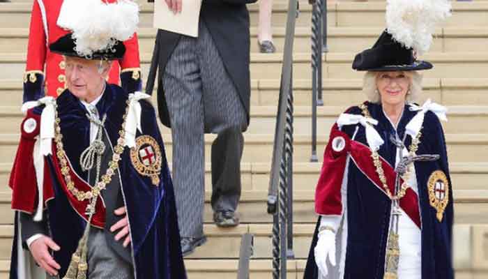 King Charles appears in high spirits to lead first procession as monarch at Garter Day ceremony