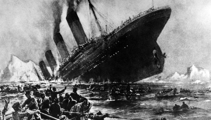Undated artist impression showing the 1912 shipwreck of the British luxury passenger liner Titanic during its maiden voyage. — AFP/File
