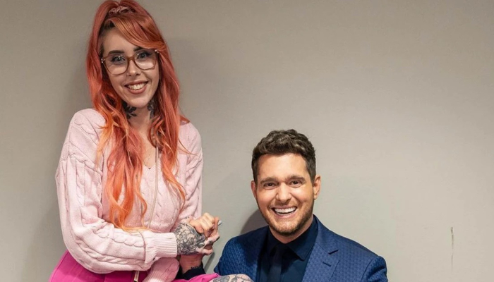 Singer Michael Buble was amazed by fan who had his face tattooed on her leg