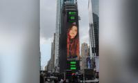 Aima Baig shines at Times Square billboard as EQUAL Pakistan Ambassador