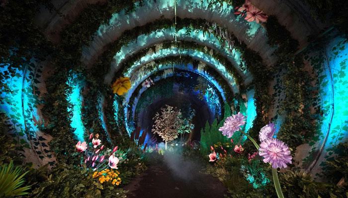 This picture shows the London Super Sewer decorated as the Loo Gardens. — Twitter/@TidewayLondon